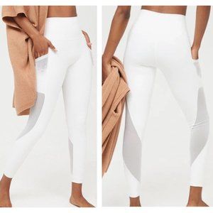 aerie white mesh insert leggings szM